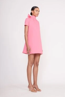 MINI ILANA DRESS | CORAL PINK -MAUMAU Clothing Shop Mini Ilana Dress Coral Pink 00578 web