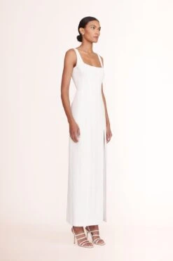 MAUMAU Clothing Shop -MAUMAU Clothing Shop Portrait Dress White 00313 web