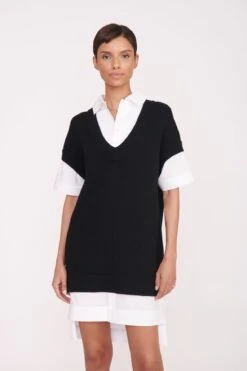 BRIDGET DRESS | BLACK WHITE -MAUMAU Clothing Shop Pre Fall 010 00291 web