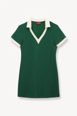 VOLLEY DRESS | COURT GREEN IVORY -MAUMAU Clothing Shop STAUD VOLLEY DRESS GREEN SUPF 23 ECOM 1