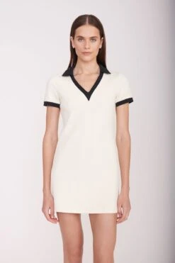 VOLLEY DRESS | IVORY BLACK -MAUMAU Clothing Shop Volley Dress Ivory Black 028 01489 web