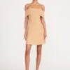MINI ARTISTRY DRESS | CAMEL -MAUMAU Clothing Shop mini artistry dress camel 1